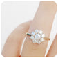 Round Brilliant cut Lab Diamond Cluster Flower Engagement Ring - Victoria's Jewellery