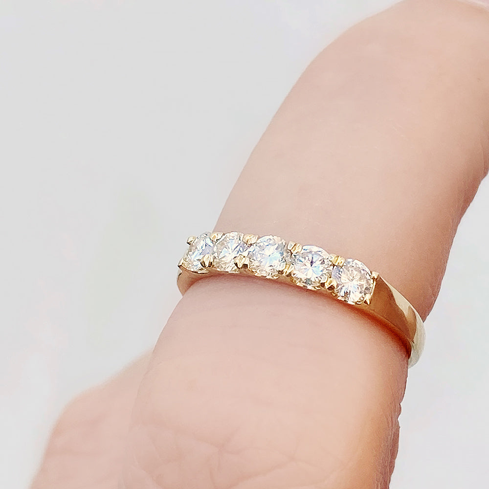 Elsie, a Lab Diamond Half Eternity Ring