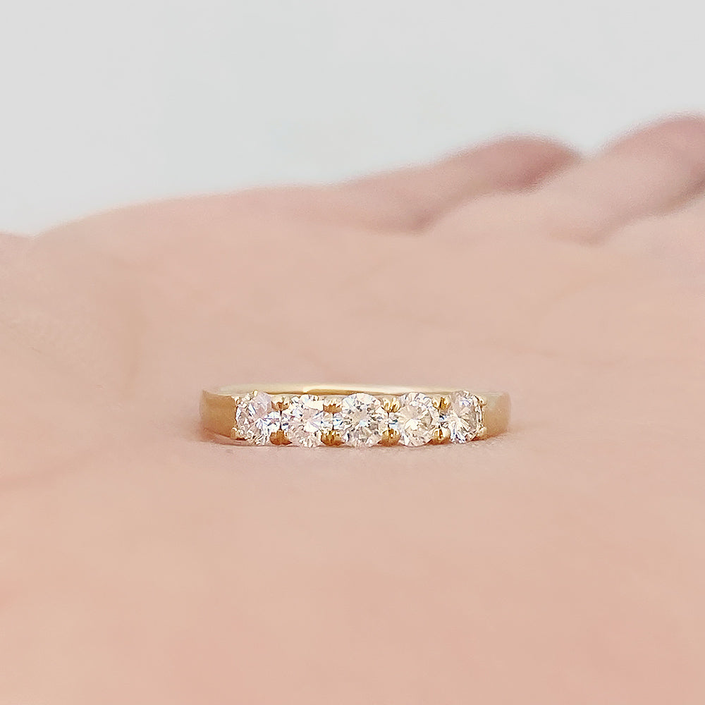 Elsie, a Lab Diamond Half Eternity Ring