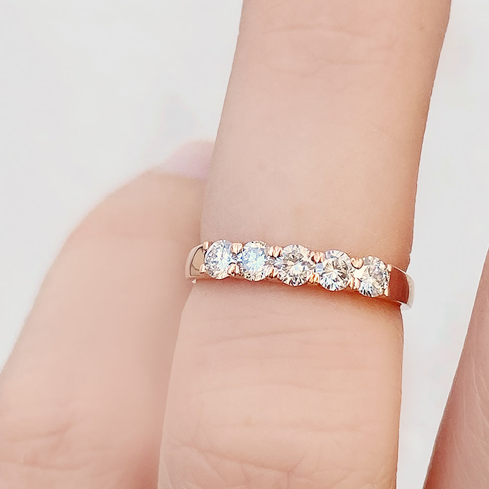 Elsie, a Lab Diamond Half Eternity Ring