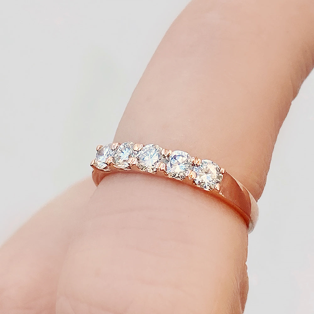 Elsie, a Lab Diamond Half Eternity Ring