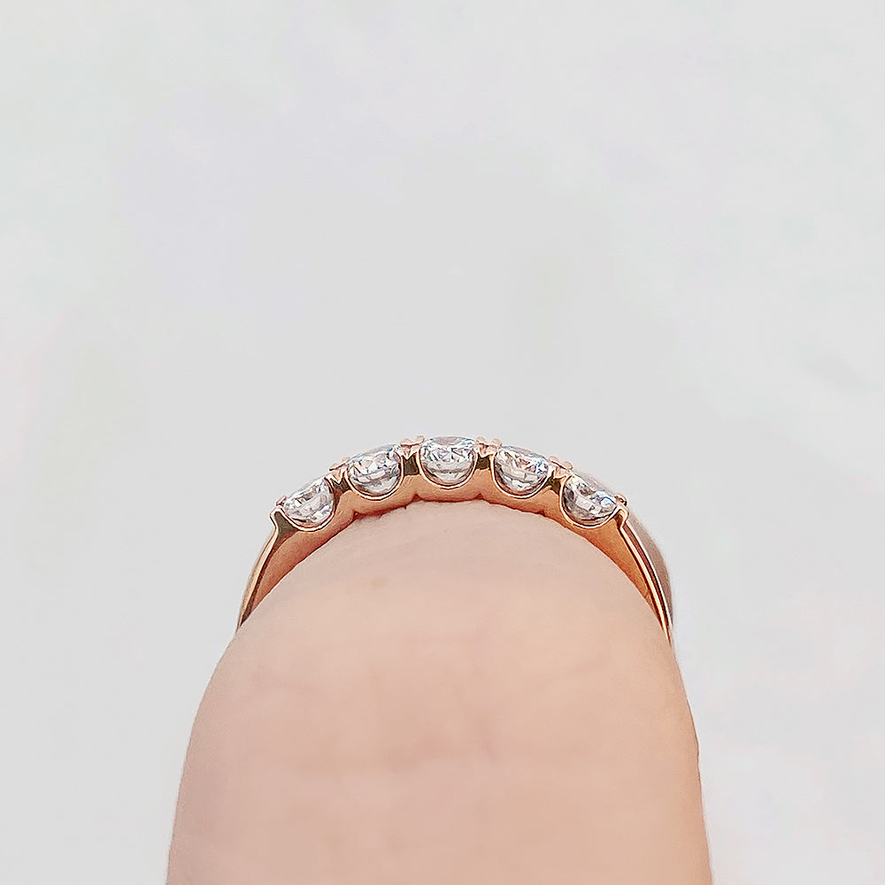 Elsie, a Lab Diamond Half Eternity Ring