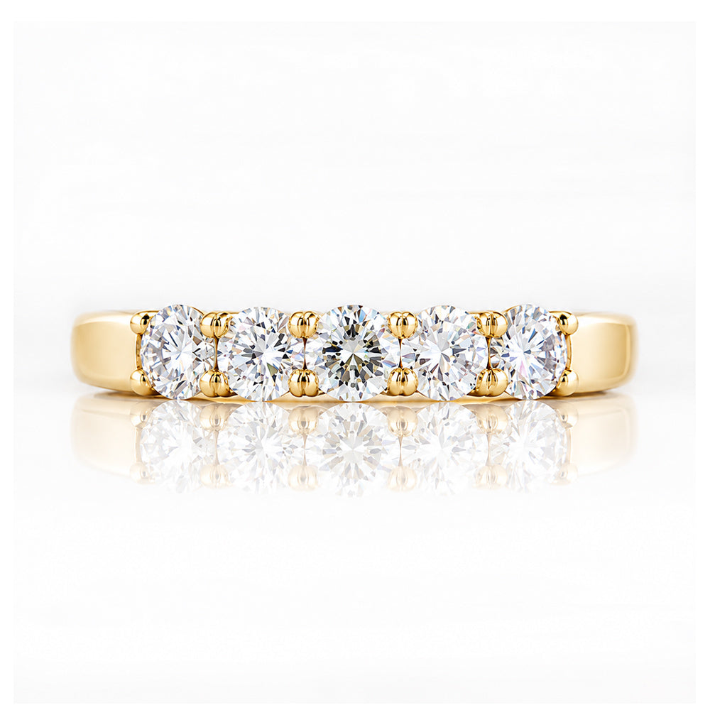 Elsie, a Lab Diamond Half Eternity Ring - 3mm - Victoria's Jewellery