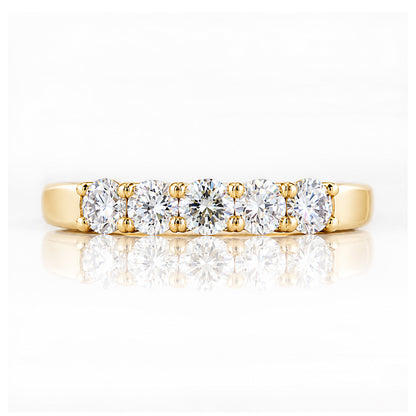 Elsie, a Lab Diamond Half Eternity Ring - 3mm - Victoria's Jewellery