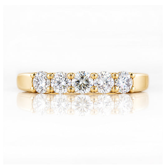Elsie, a Lab Diamond Half Eternity Ring - 3mm - Victoria's Jewellery