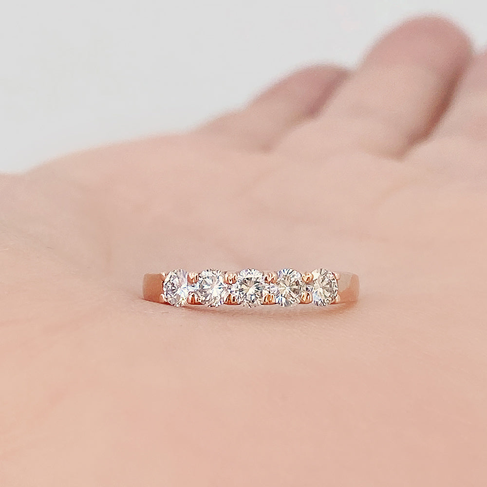 Elsie, a Lab Diamond Half Eternity Ring