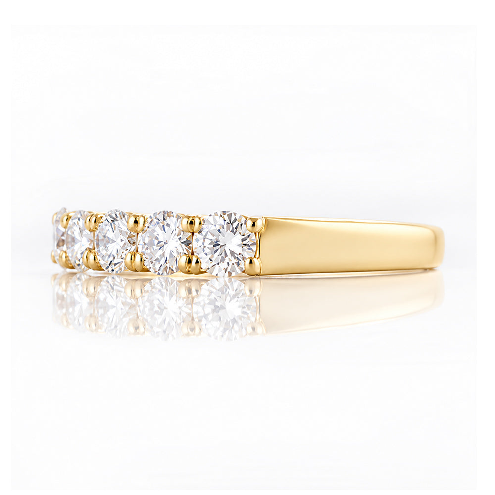 Elsie, a Lab Diamond Half Eternity Ring - 3mm - Victoria's Jewellery