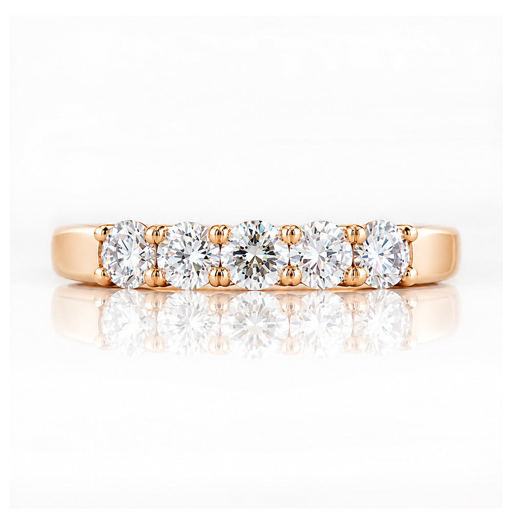 Elsie, a Lab Diamond Half Eternity Ring - 3mm - Victoria's Jewellery