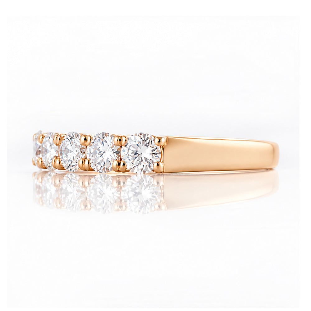 Elsie, a Lab Diamond Half Eternity Ring - 3mm - Victoria's Jewellery