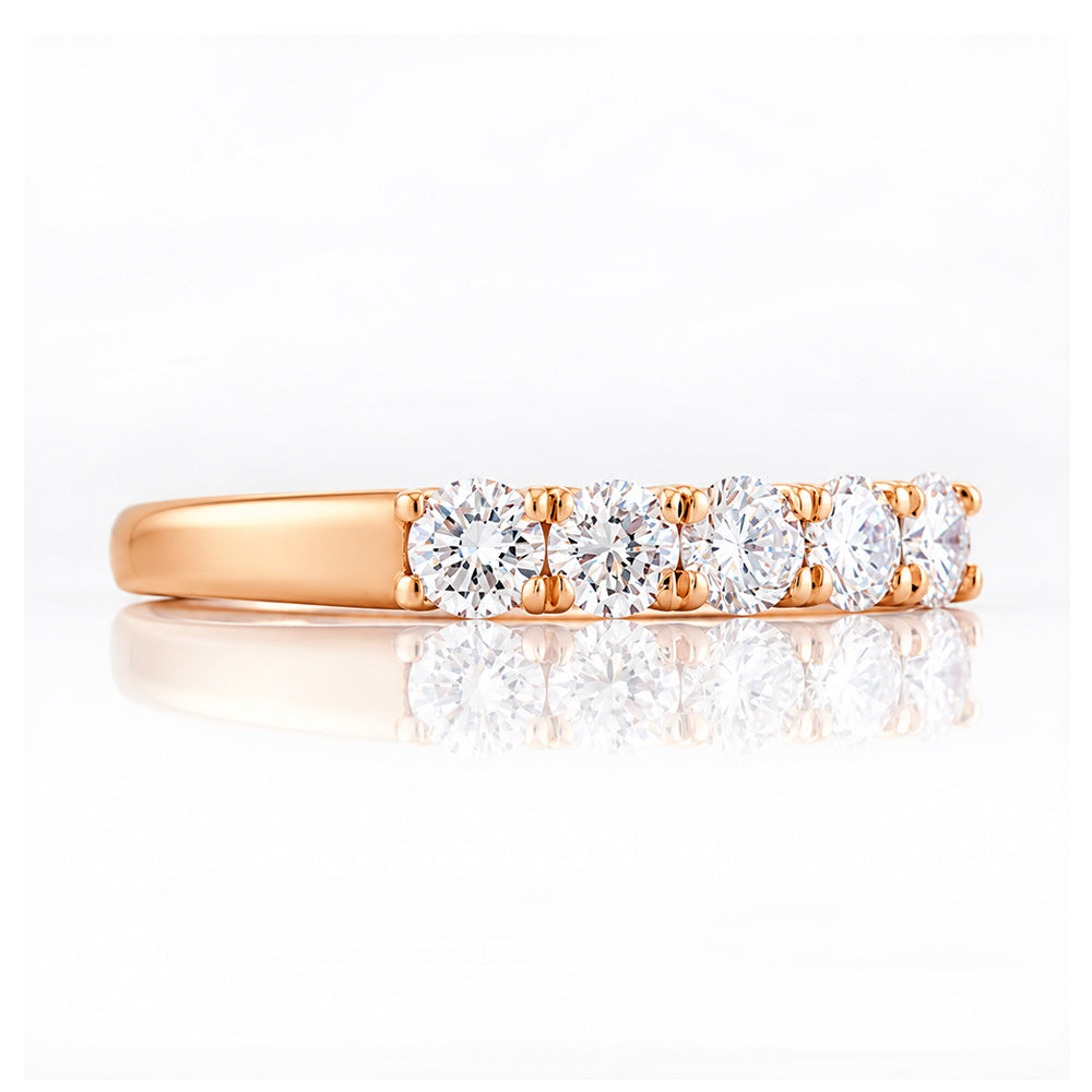 Elsie, a Lab Diamond Half Eternity Ring - 3mm - Victoria's Jewellery