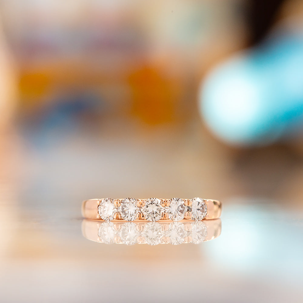 Elsie, a Lab Diamond Half Eternity Ring