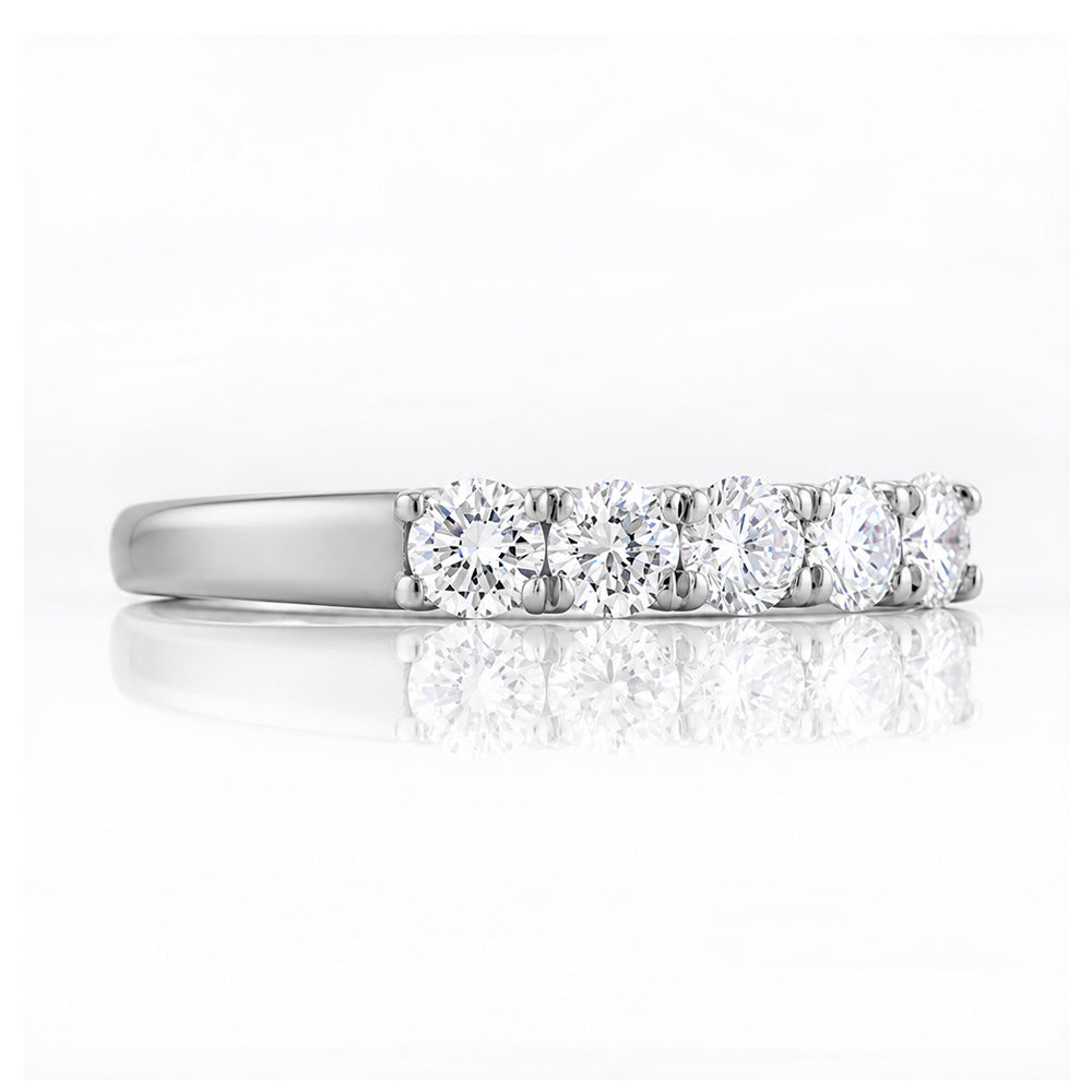 Elsie, a Lab Diamond Half Eternity Ring - 3mm - Victoria's Jewellery