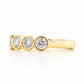Violet, Lab Diamond Bezel Set Half Eternity Ring - Victoria's Jewellery