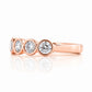 Violet, Lab Diamond Bezel Set Half Eternity Ring - Victoria's Jewellery
