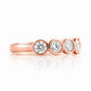 Violet, Lab Diamond Bezel Set Half Eternity Ring - Victoria's Jewellery