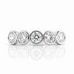 Violet, Lab Diamond Bezel Set Half Eternity Ring - Victoria's Jewellery