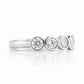 Violet, Lab Diamond Bezel Set Half Eternity Ring - Victoria's Jewellery