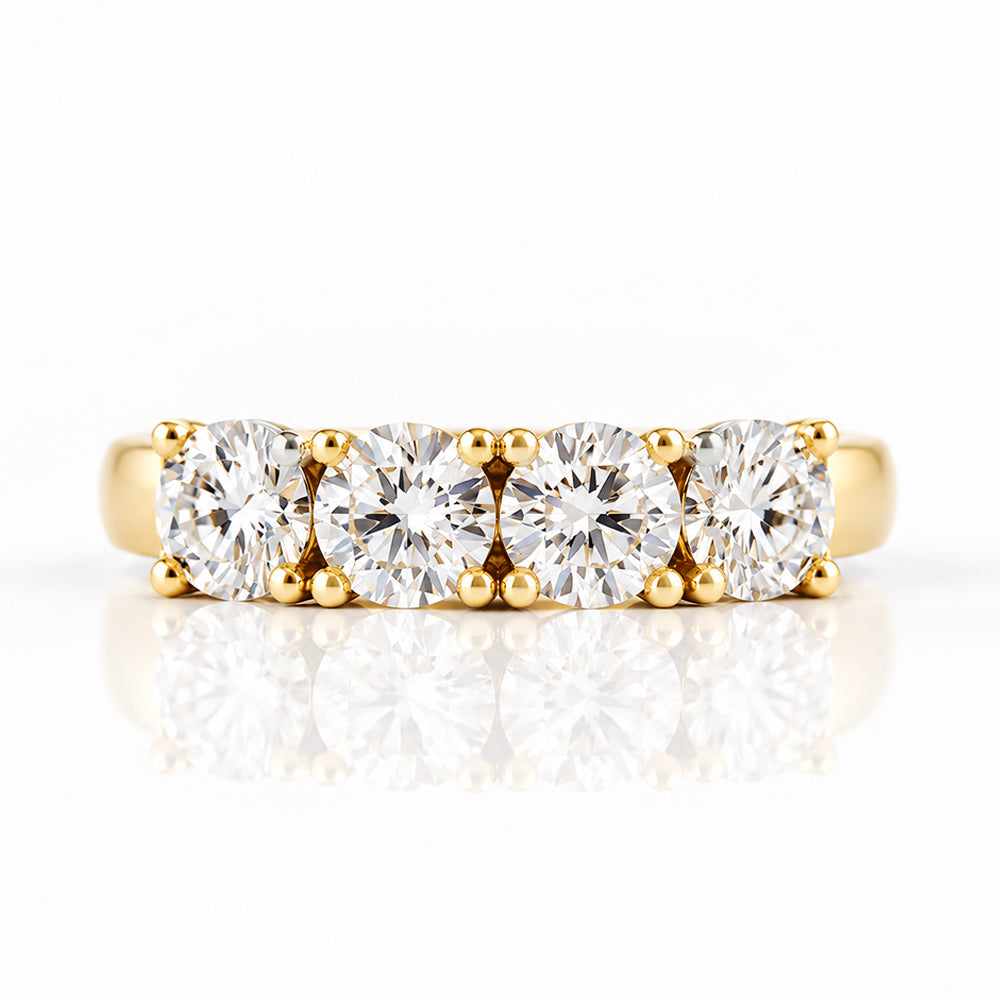 Celine, a Four Stone Lab Diamond Half Eternity Ring - Victoria's Jewellery