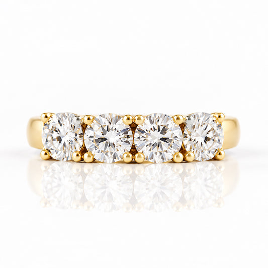 Celine, a Four Stone Lab Diamond Half Eternity Ring - Victoria's Jewellery