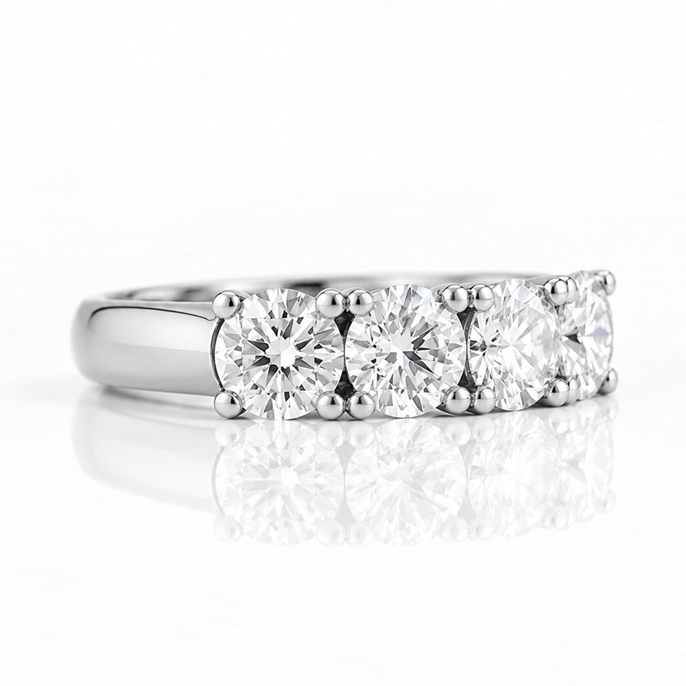 Celine, a Four Stone Lab Diamond Half Eternity Ring - Victoria's Jewellery