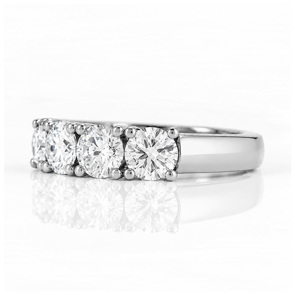 Celine, a Four Stone Lab Diamond Half Eternity Ring - Victoria's Jewellery