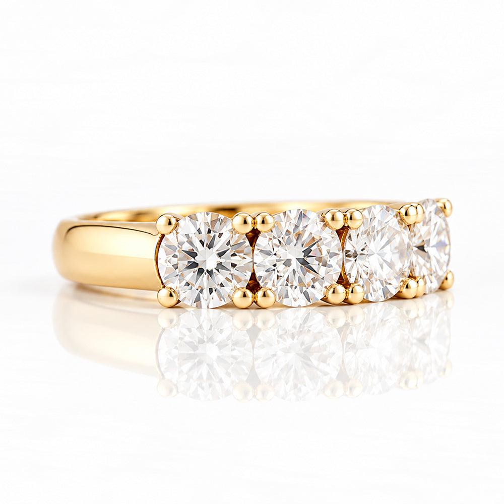 Celine, a Four Stone Lab Diamond Half Eternity Ring - Victoria's Jewellery
