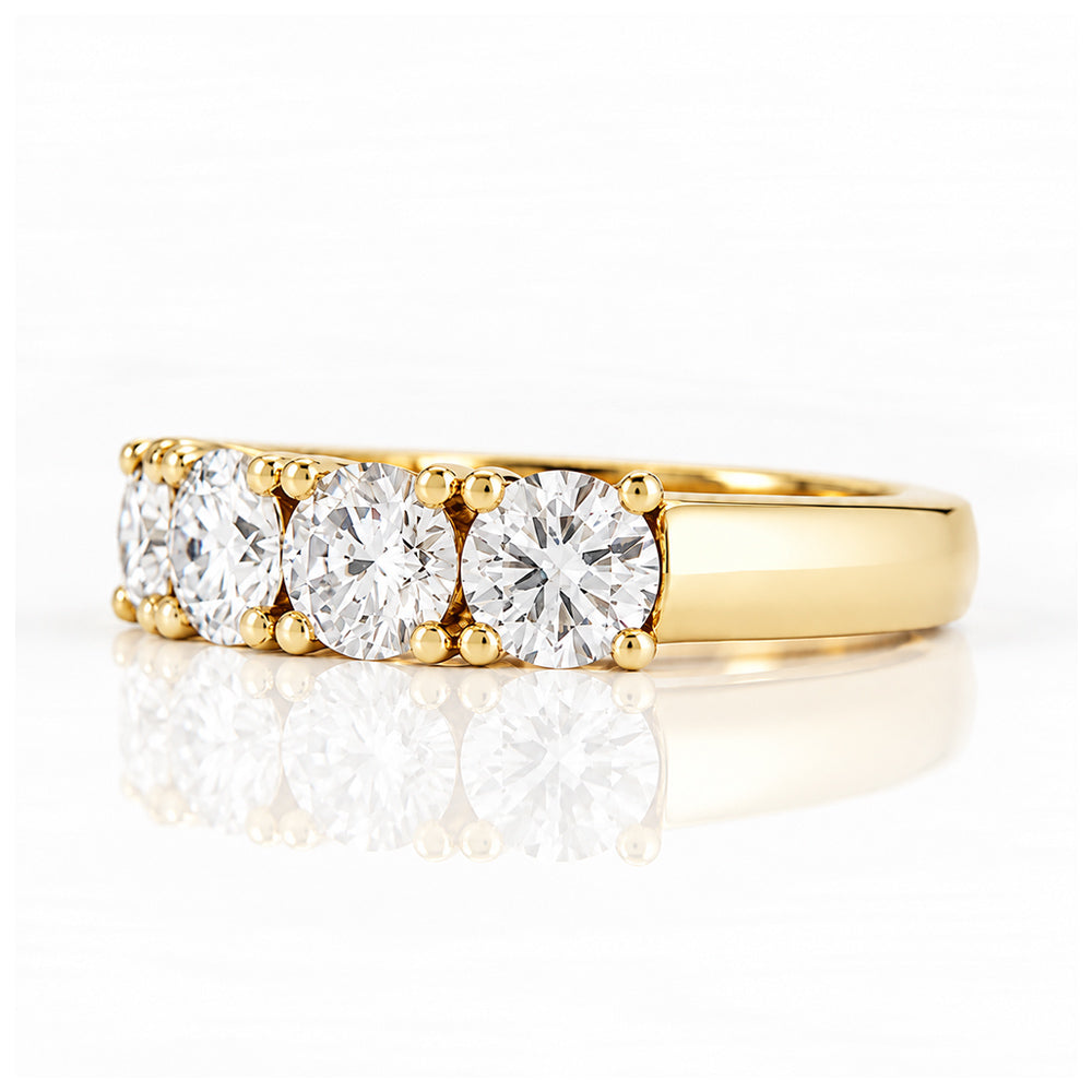 Celine, a Four Stone Lab Diamond Half Eternity Ring - Victoria's Jewellery