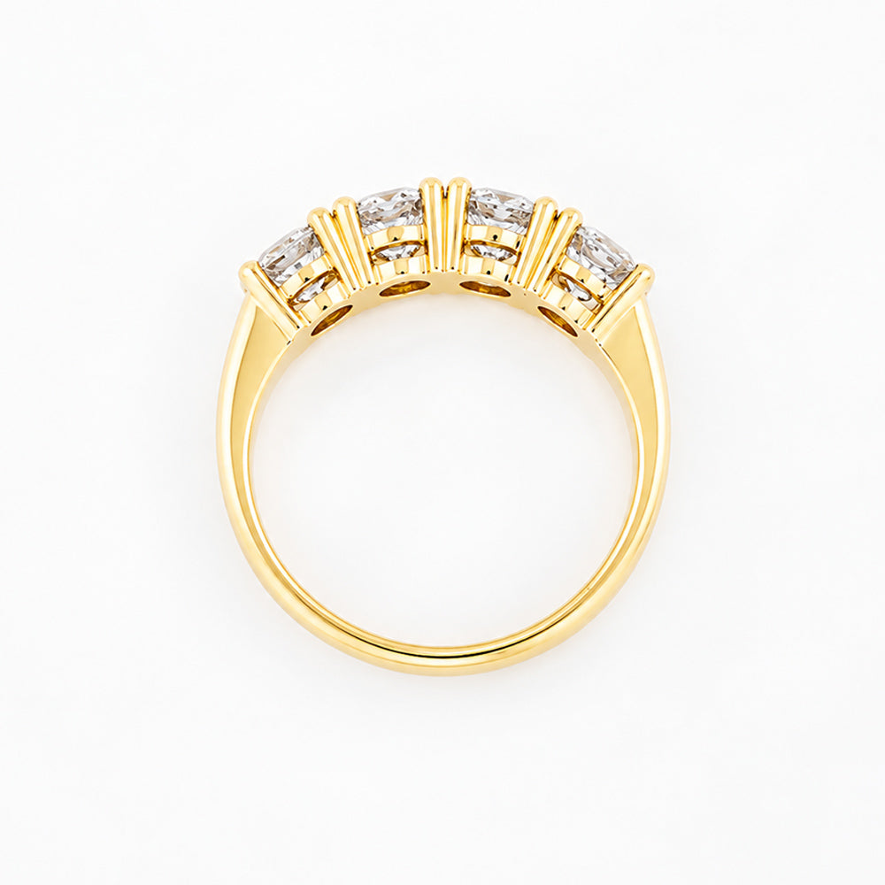 Celine, a Four Stone Lab Diamond Half Eternity Ring - Victoria's Jewellery