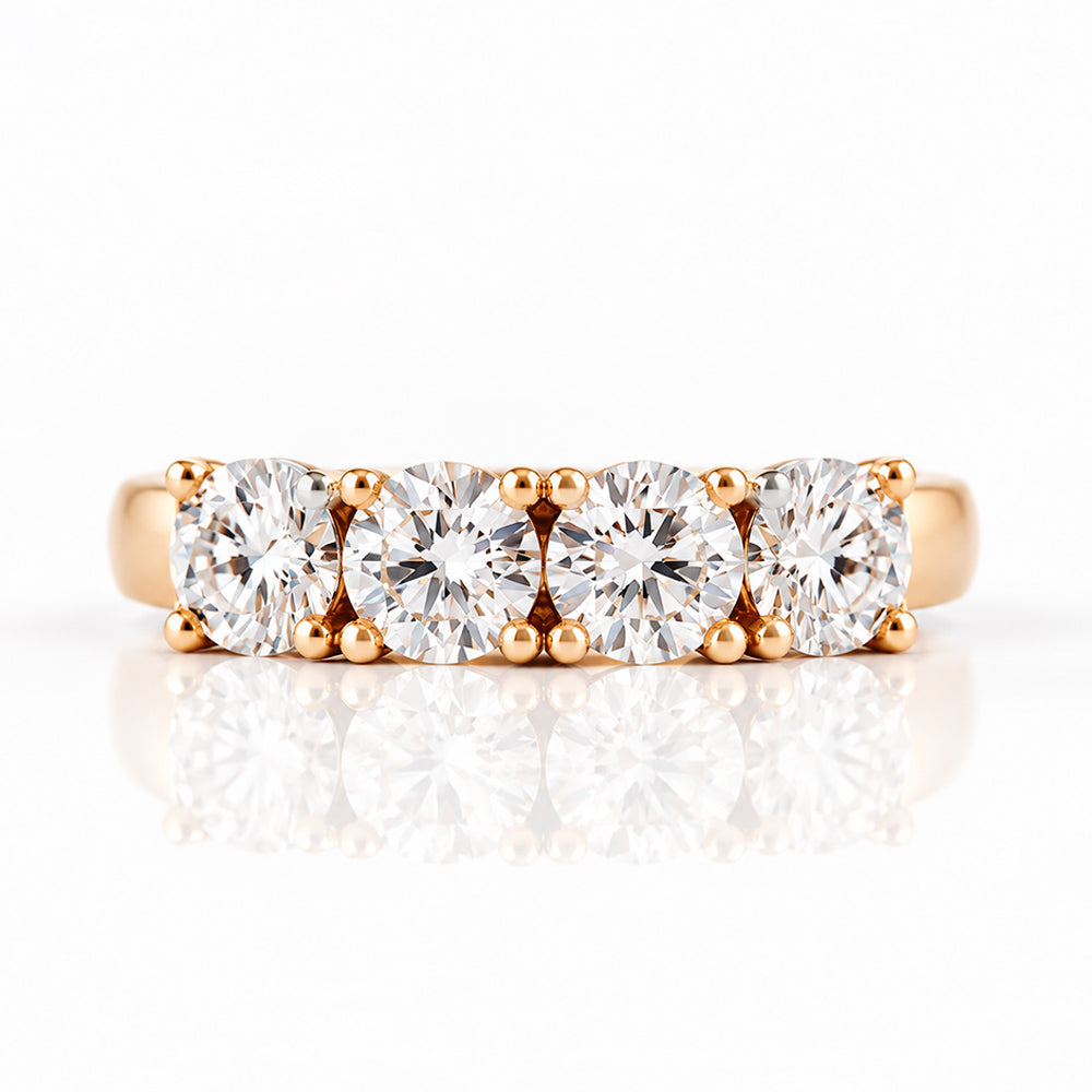 Celine, a Four Stone Lab Diamond Half Eternity Ring - Victoria's Jewellery
