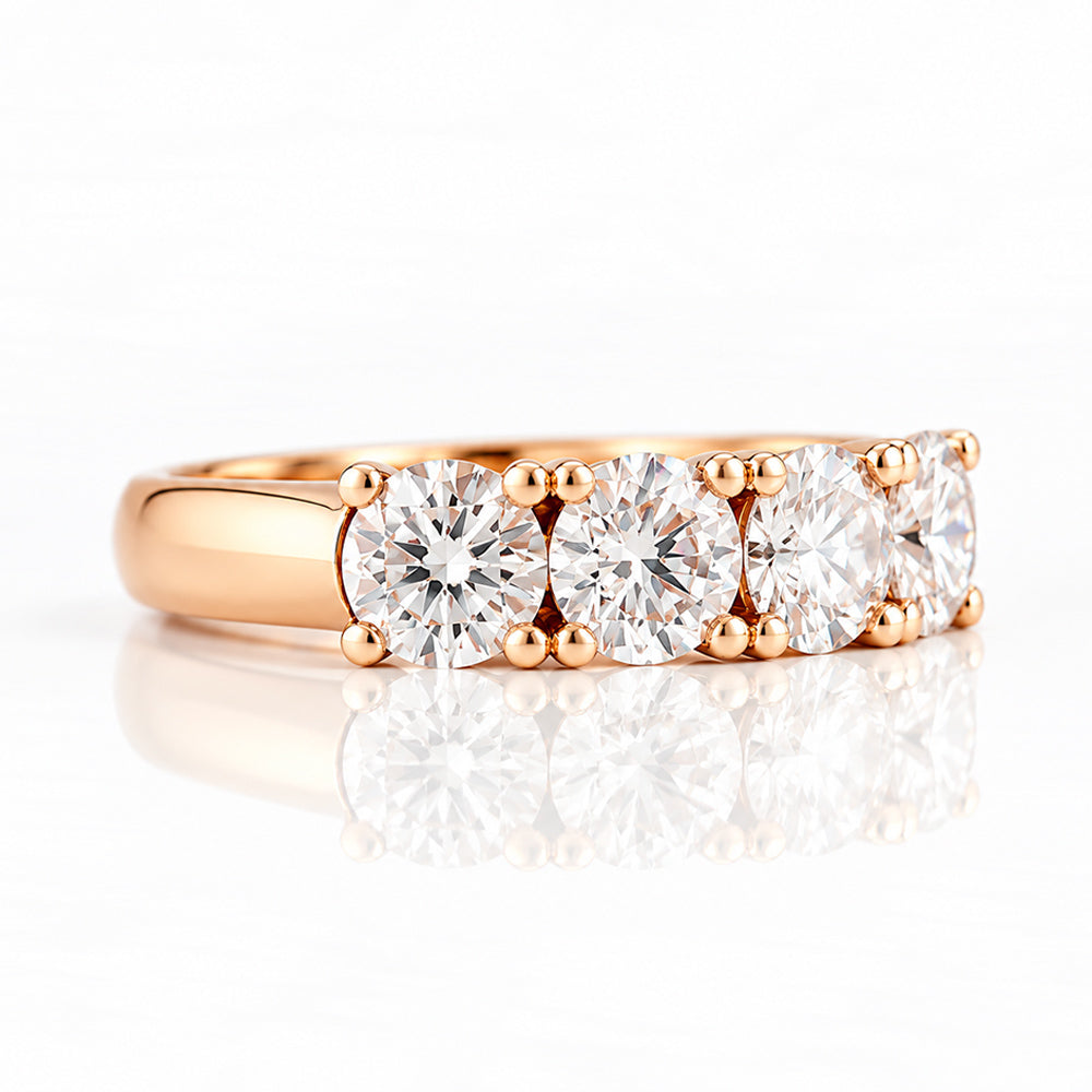 Celine, a Four Stone Lab Diamond Half Eternity Ring - Victoria's Jewellery