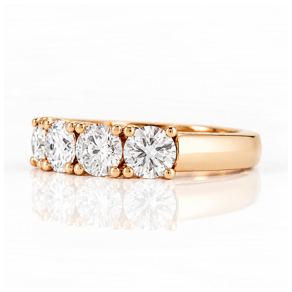 Celine, a Four Stone Lab Diamond Half Eternity Ring - Victoria's Jewellery