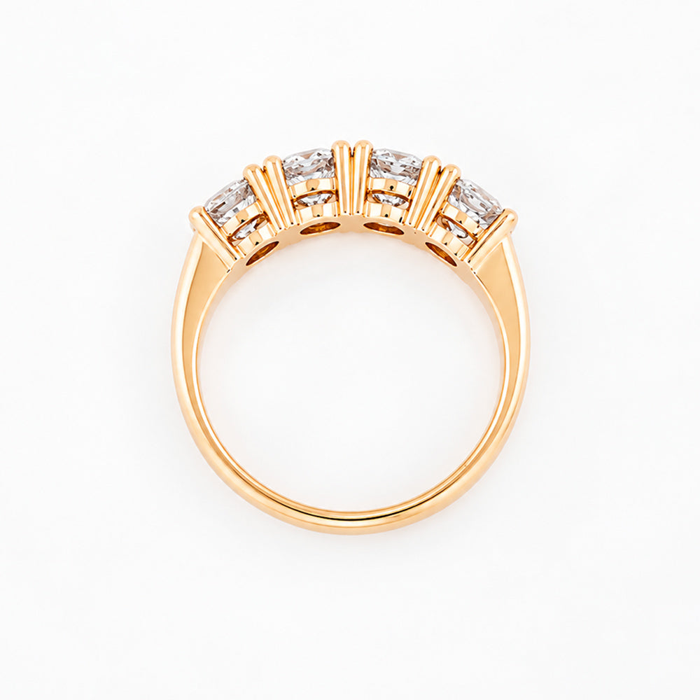 Celine, a Four Stone Lab Diamond Half Eternity Ring - Victoria's Jewellery