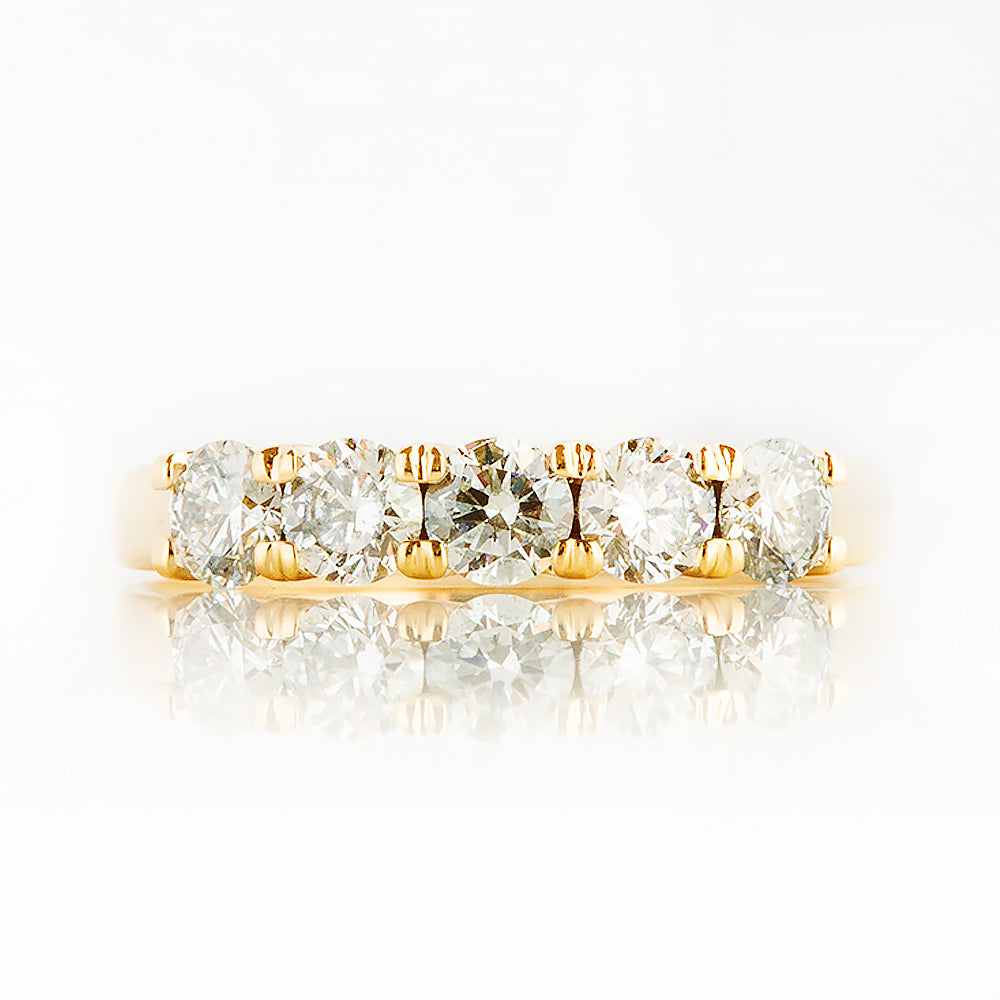 Elsie, a Lab Diamond Half Eternity Ring - 3.5mm - Victoria's Jewellery