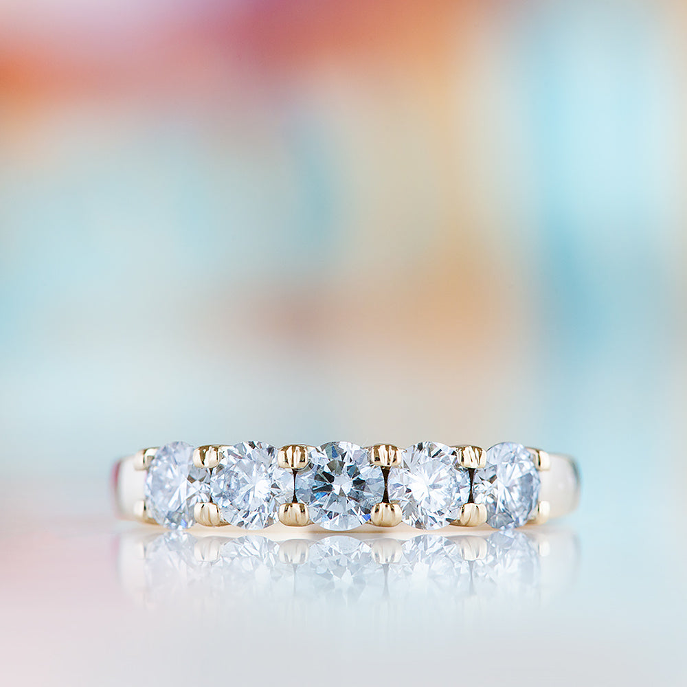 Elsie, a Lab Diamond Half Eternity Ring - 3.5mm - Victoria's Jewellery