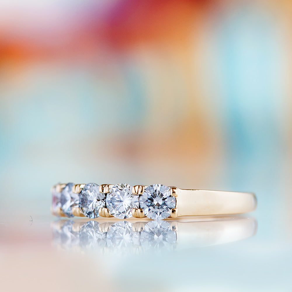 Elsie, a Lab Diamond Half Eternity Ring - 3.5mm - Victoria's Jewellery