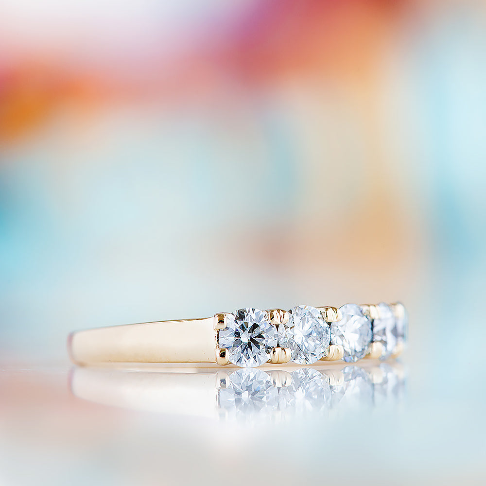 Elsie, a Lab Diamond Half Eternity Ring - 3.5mm - Victoria's Jewellery