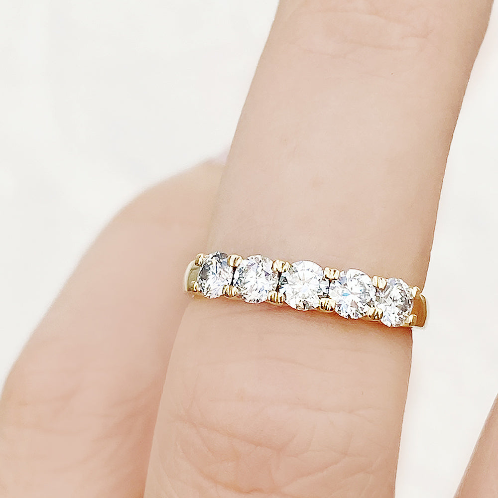 Elsie, a Lab Diamond Half Eternity Ring - 3.5mm - Victoria's Jewellery