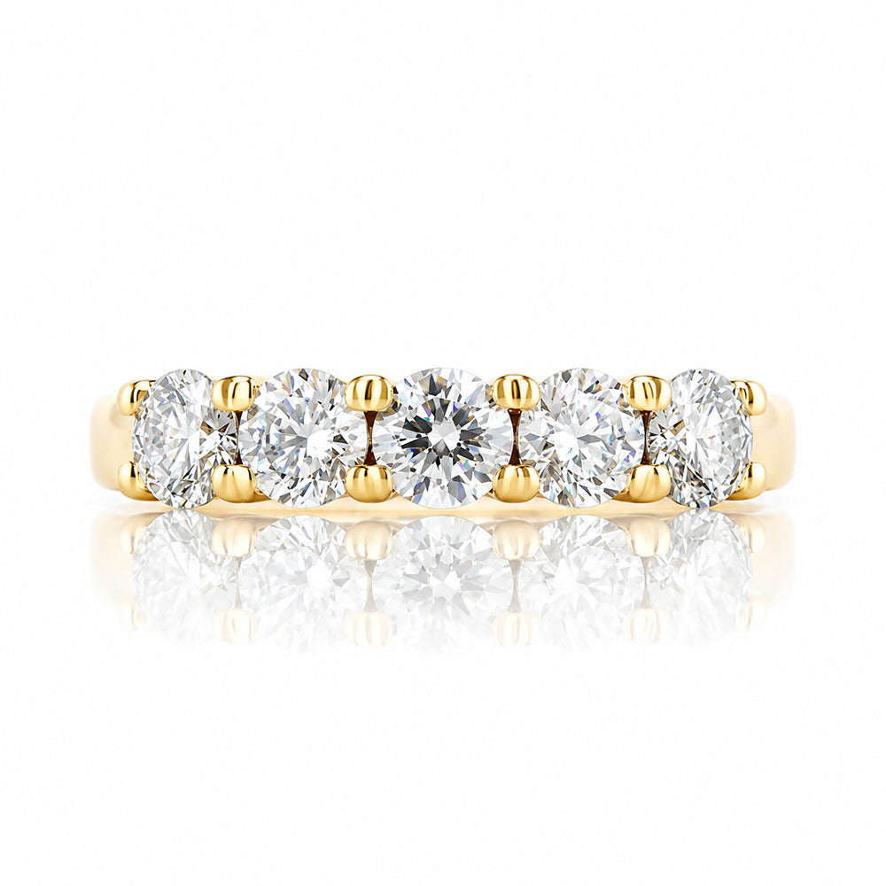 Elsie, a Lab Diamond Half Eternity Ring - 3.5mm - Victoria's Jewellery