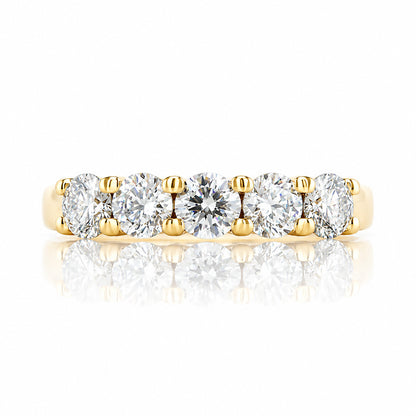 Elsie, a Lab Diamond Half Eternity Ring - 3.5mm - Victoria's Jewellery