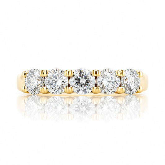 Elsie, a Lab Diamond Half Eternity Ring - 3.5mm - Victoria's Jewellery
