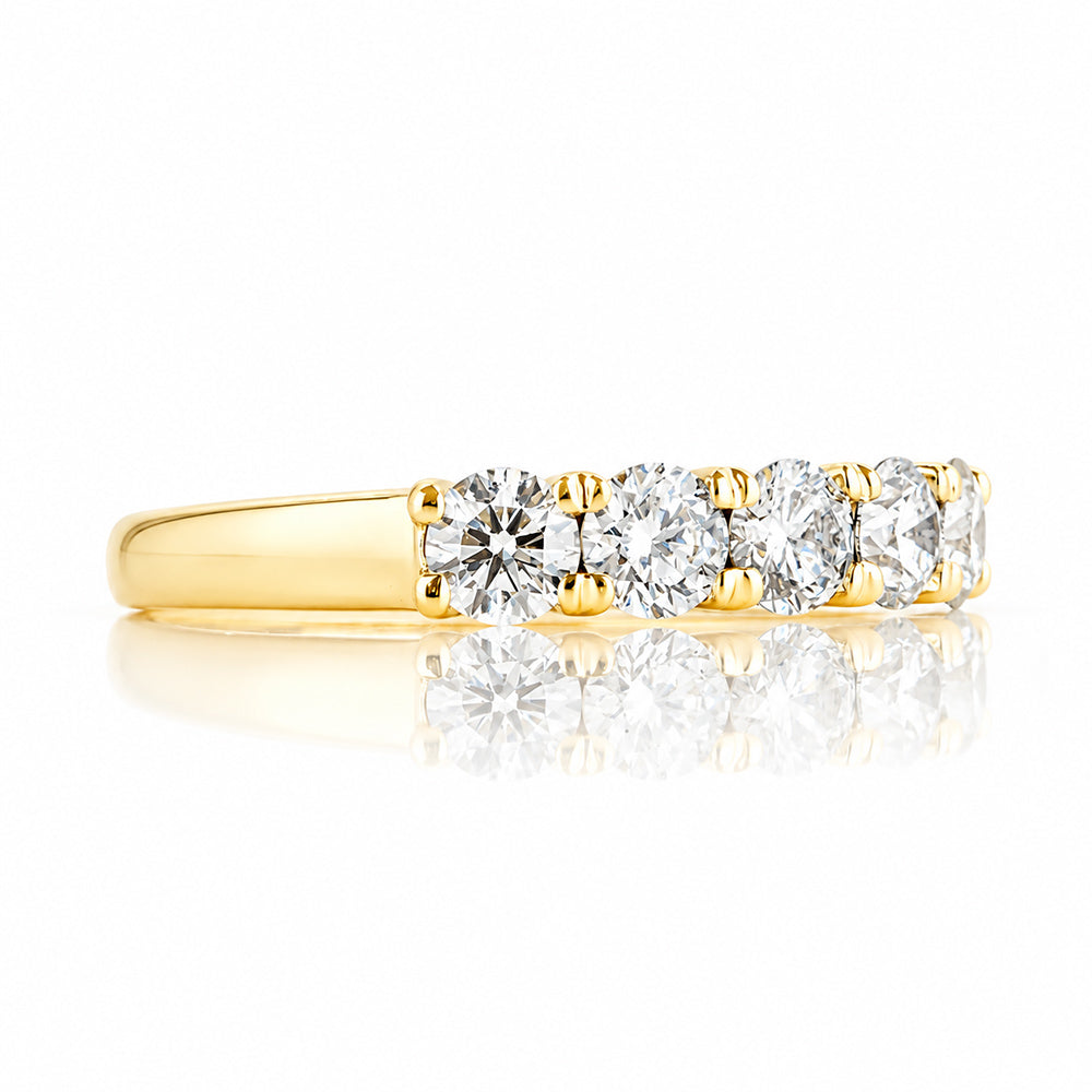 Elsie, a Lab Diamond Half Eternity Ring - 3.5mm - Victoria's Jewellery