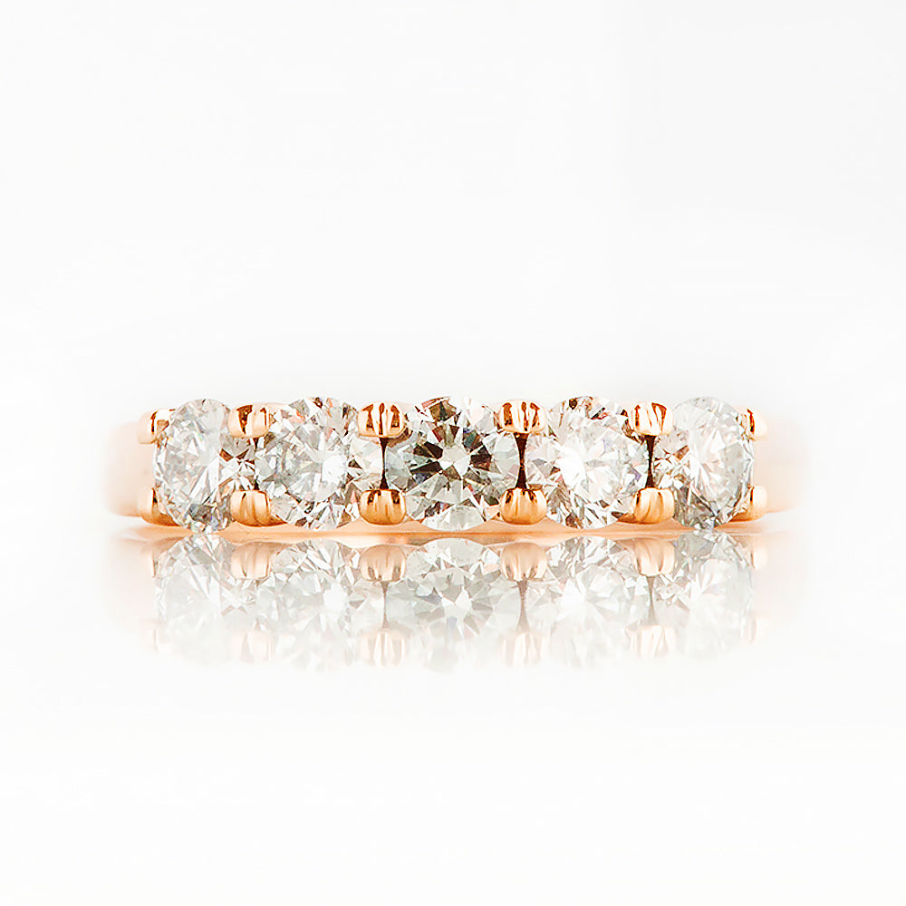Elsie, a Lab Diamond Half Eternity Ring - 3.5mm - Victoria's Jewellery
