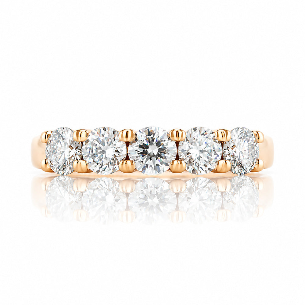 Elsie, a Lab Diamond Half Eternity Ring - 3.5mm - Victoria's Jewellery