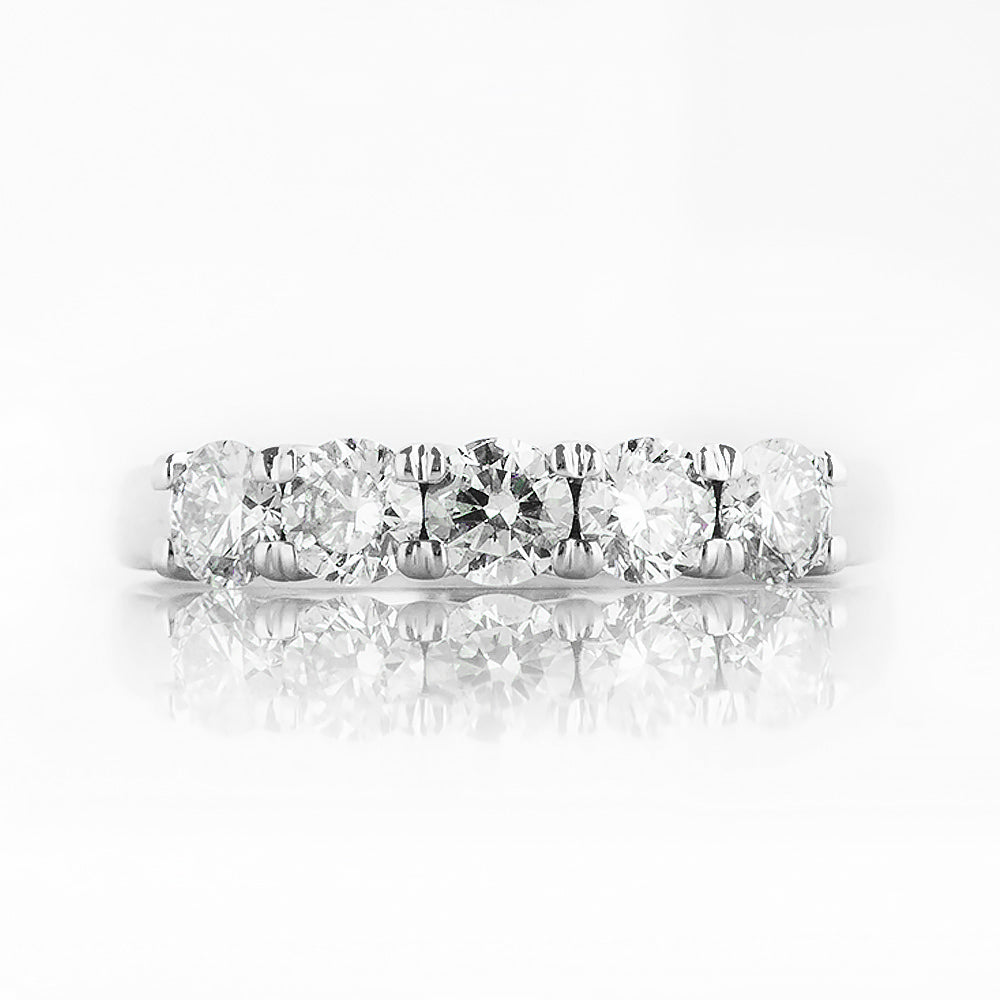 Elsie, a Lab Diamond Half Eternity Ring - 3.5mm - Victoria's Jewellery