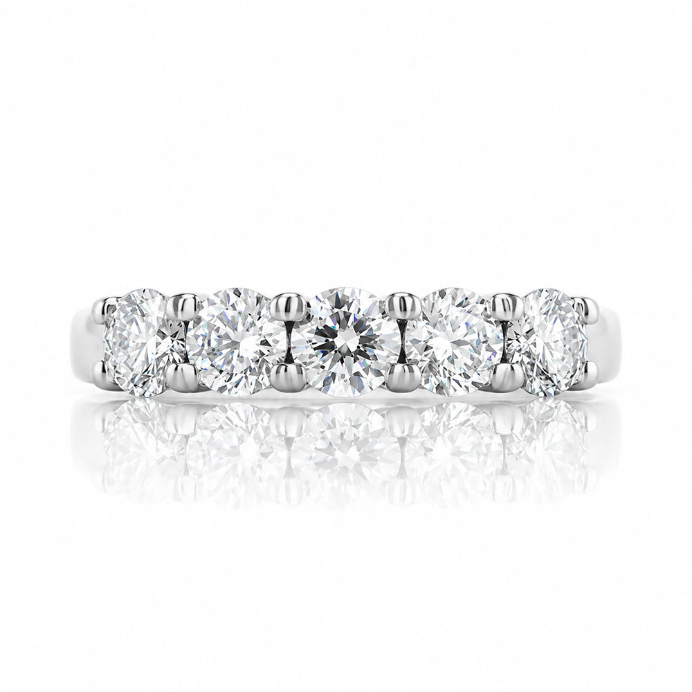 Elsie, a Lab Diamond Half Eternity Ring - 3.5mm - Victoria's Jewellery