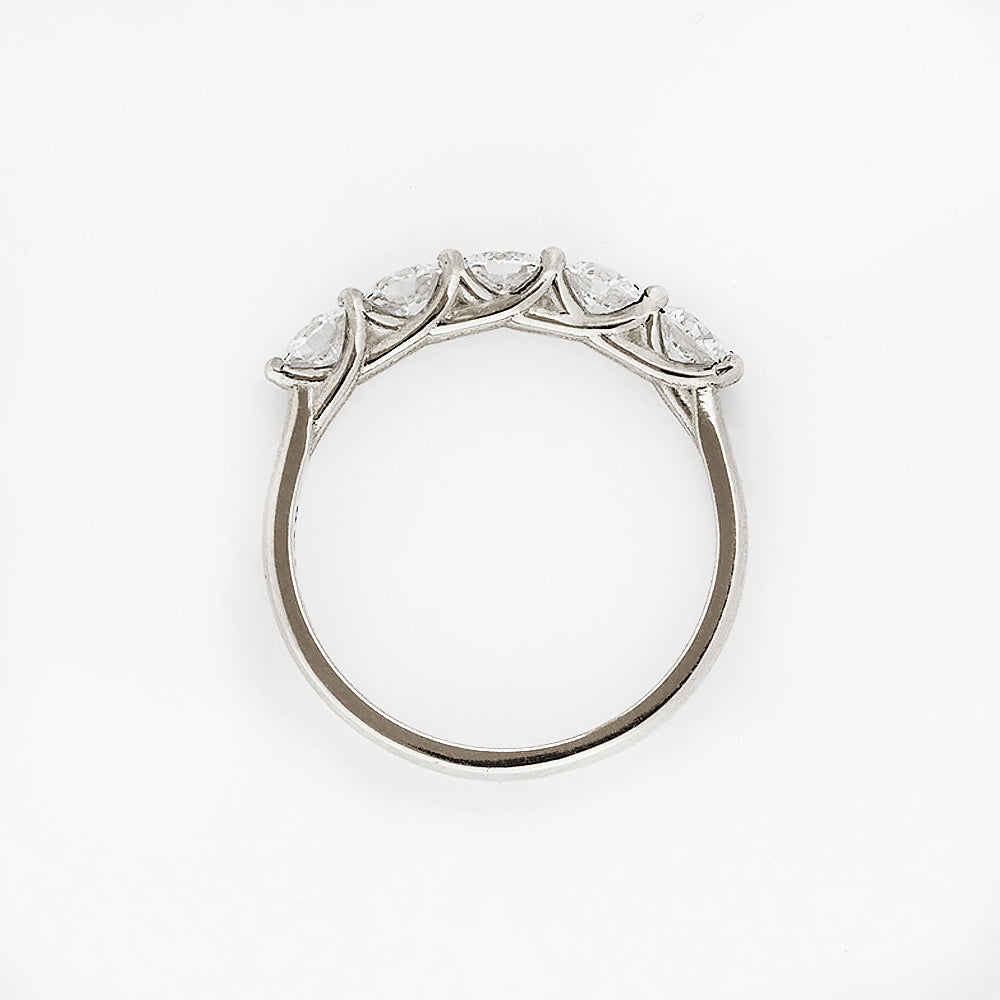 Round cut Diamond Half Eternity Anniversary ring in White Gold - Victoria's Jewellery