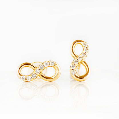 Infinity, Lab Diamond Stud Earrings