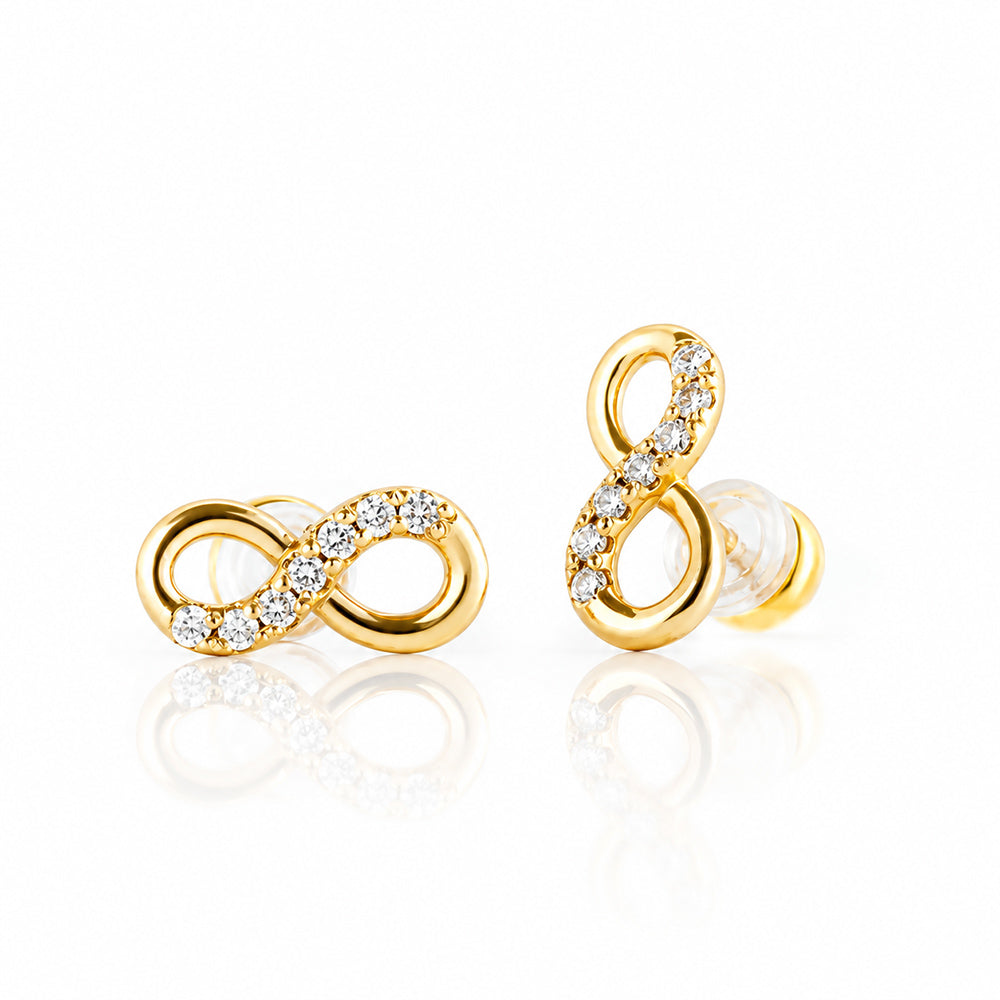 Infinity, Lab Diamond Stud Earrings