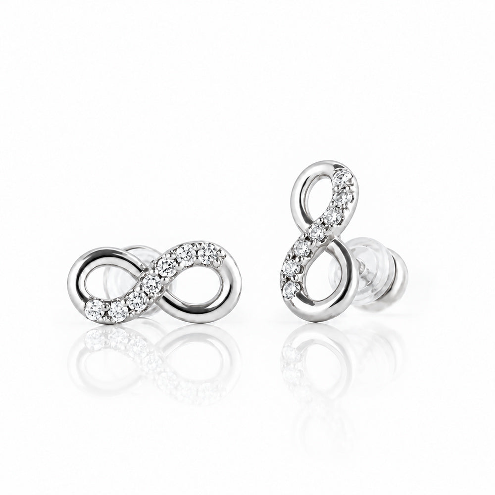 Infinity, Lab Diamond Stud Earrings