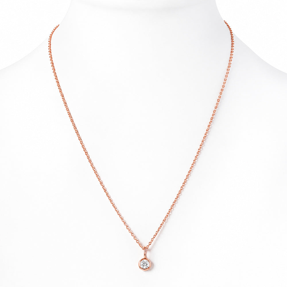 Lexi, a Round cut Lab Diamond Necklace
